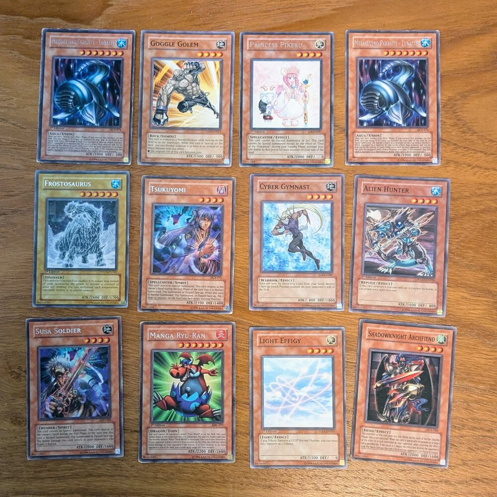 Vintage Yu-Gi-Oh! Rare Monster Lot (12 Cards) – Spirits, Toon & Rare Effects